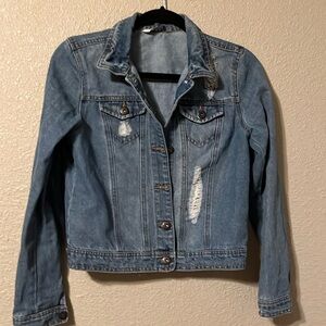 Highway jeans women’s jean jacket, distressed